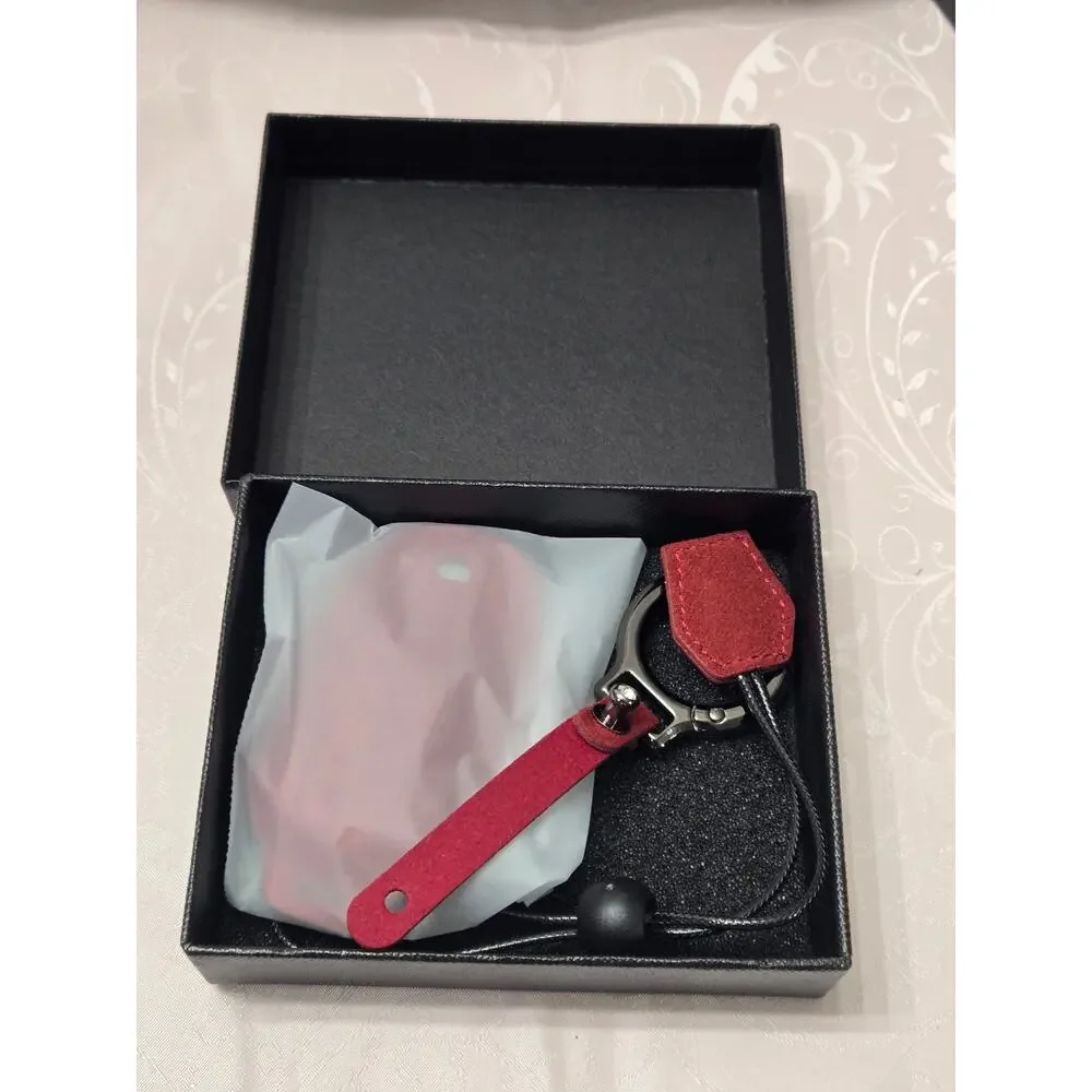 Key Fob Cover Case Red w/ Keychain Lanyard for a Tesla Model 3/Y Leather New